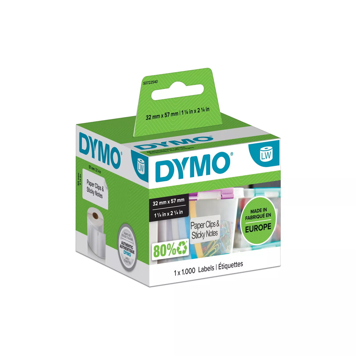 Pašlīmējošās etiķetes DYMO Multi-Purpose Labels S0722540
