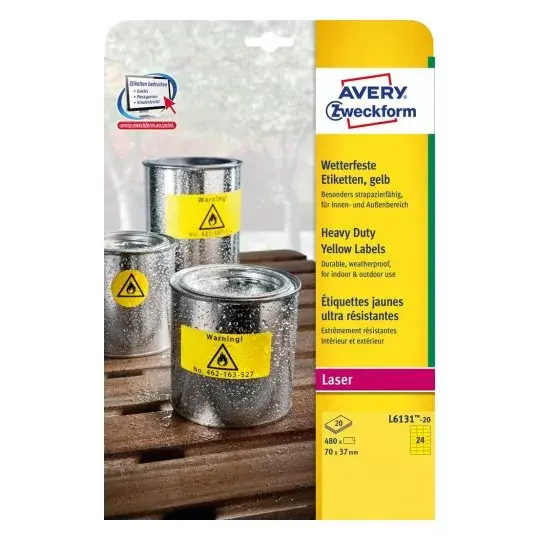 Самоклеящаяся этикетка принтера Avery L6131-20 Photo 2