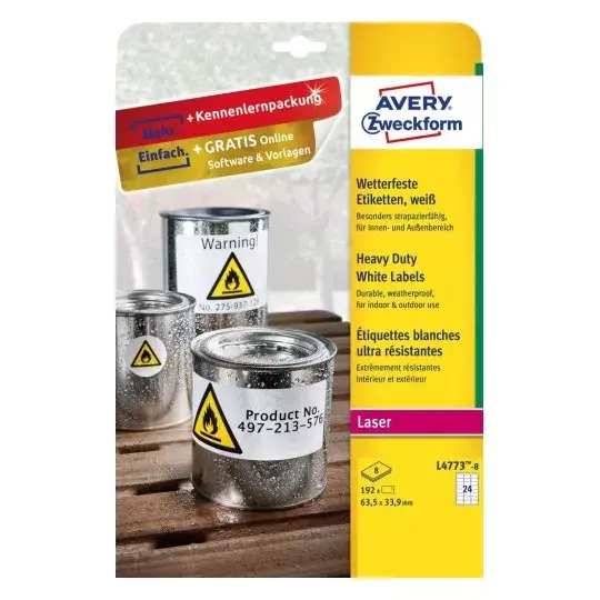 Pašlīmējoša printera etiķete Avery L4773-8 Photo 3