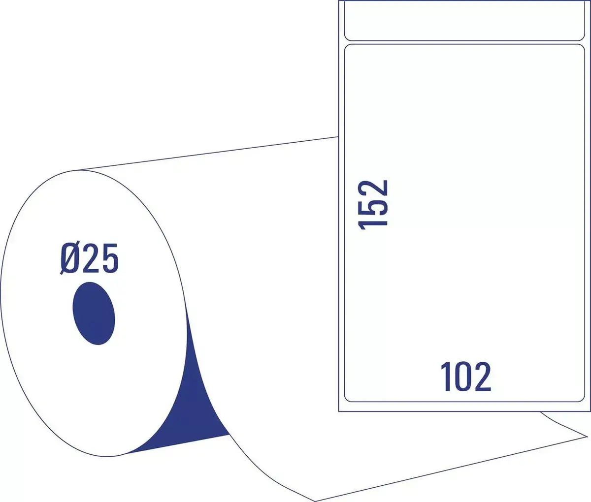 Pašlīmējoša printera etiķete Avery TD8050-25 Photo 2