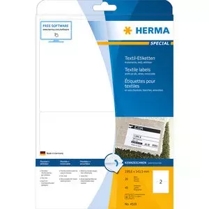 Self-adhesive label HERMA 4519 Rounded rectangle White