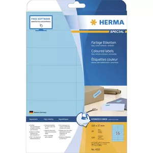Самоклеящиеся этикетки HERMA 4553 Прямоугольные Синие