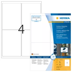 Самоклеящаяся этикетка HERMA 9539 Прямоугольная Белая