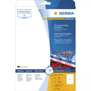 Самоклеящаяся этикетка HERMA A4 Закругленный прямоугольник Белая 10 шт.