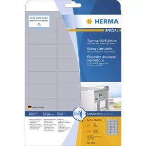 Самоклеящаяся этикетка HERMA 4592 Овальная серебристая