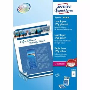 Photo Paper A4 Avery Premium Colour Laser 170 g/m² Gloss White 1298