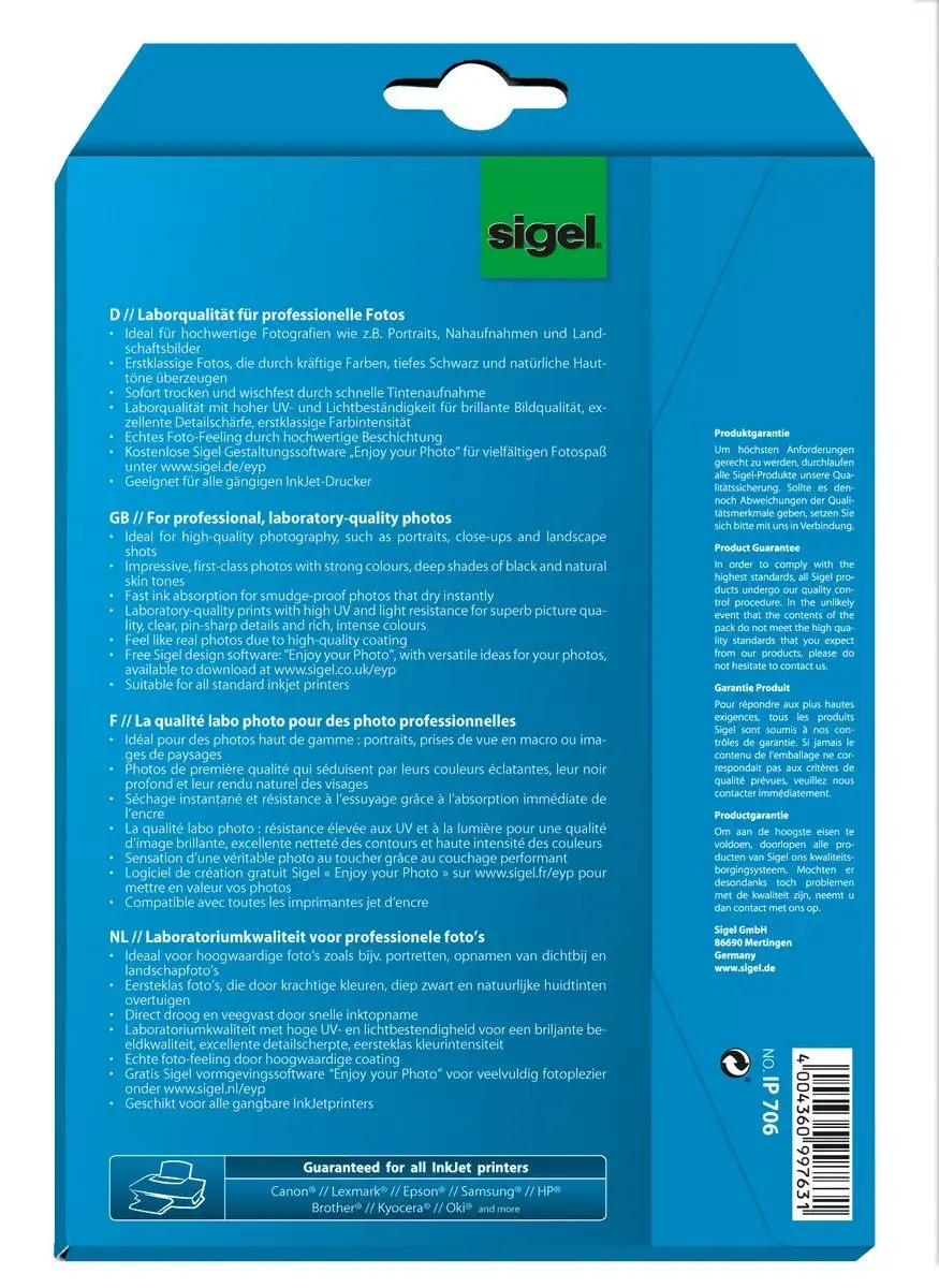 Fotopapīrs Sigel InkJet Ultra IP706 Photo 2