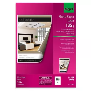 Printing Paper A4 Sigel LP341 Gloss 200 Sheets White
