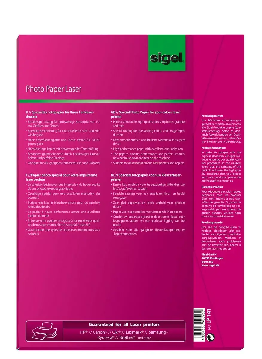 Photo Paper Sigel LP141 Photo 2