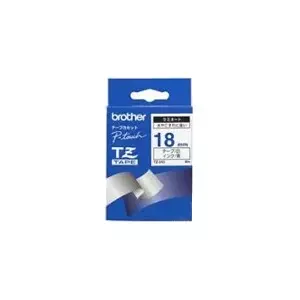 Brother Gloss Laminated Labelling Tape - 18mm, Blue/White marķēšanas lenta TZ