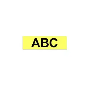 Labeling Tape TZ Brother Gloss Laminated 12mm Black/Yellow