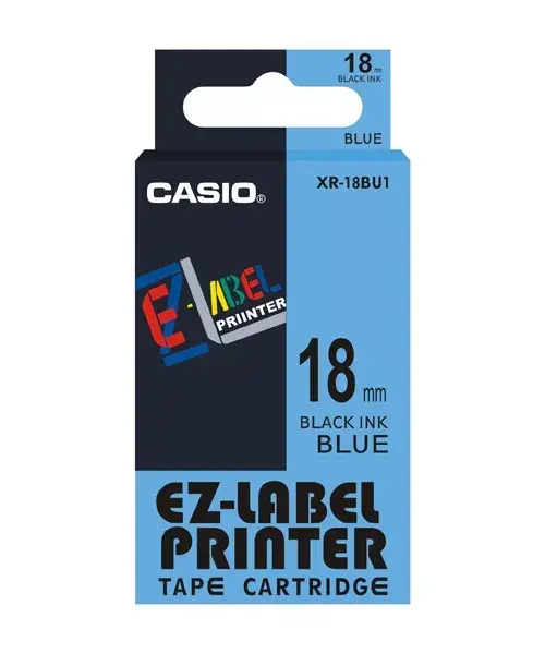 Etiķešu lente CASIO XR-18BU1 18 mm × 8 m Photo 2