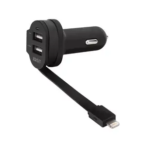 Автомобильное зарядное устройство Xqisit 20426 с двумя USB-портами для смартфонов и планшетов, черное