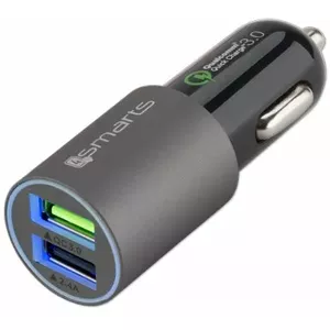 Зарядное устройство для мобильных устройств 4smarts 464458 Черное Серое Авто
