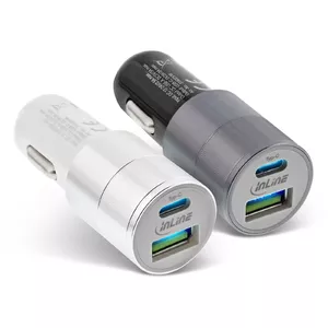 USB car charger InLine 31502W Quick Charge 3.0 white