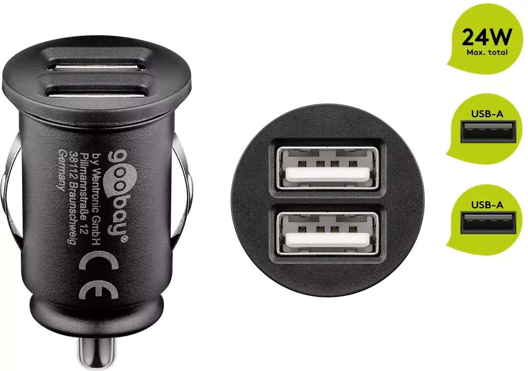Auto lādētājs Goobay Dual-USB 24 W Photo 7