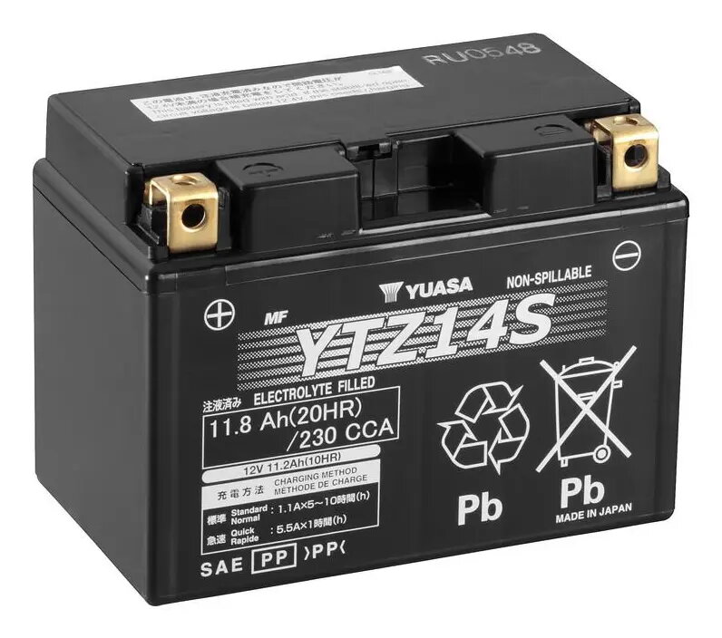 Motocikla akumulators Yuasa YTZ14S AGM 12