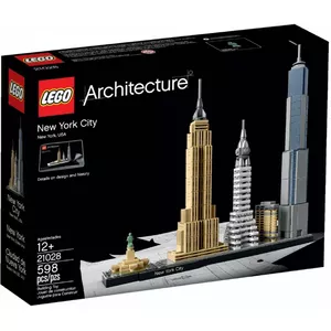 LEGO Architecture set New York City 21028 — 598 pieces, scale model landmarks