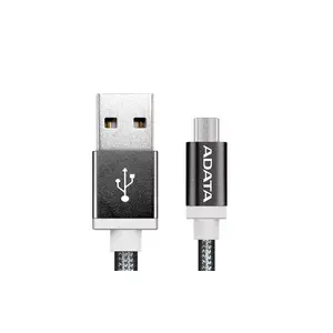 Кабель ADATA USB 2.0 1 м — USB A на Micro-USB B, штекер–штекер, чёрный, магнитная экранировка