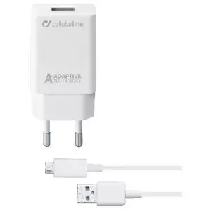 Комплект зарядного устройства Cellularline Adaptive Fast Charger 15W Micro USB для Samsung комнатный AC