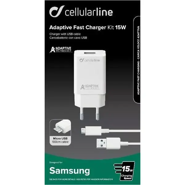 Зарядное устройство Cellularline Adaptive Fast Charger 15W Photo 3