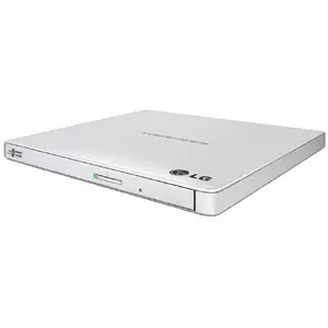 Ārējais optiskais disks LG GP57EW40 — DVD Super Multi DL, USB 2.0, balts, 24x CD / 8x DVD