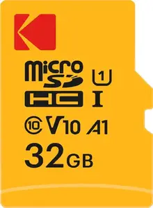Карта памяти Kodak EKMSDM32GHC10K 32 ГБ MicroSDHC UHS-I Class 10 со скоростью чтения 90 МБ/с