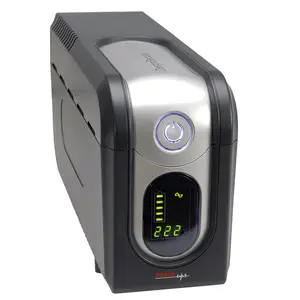 ROLINE DesignSecure 625 Линейно-интерактивный ИБП 0.625 кВА 375 Вт Башня Черный Серебряный 5 розеток C13