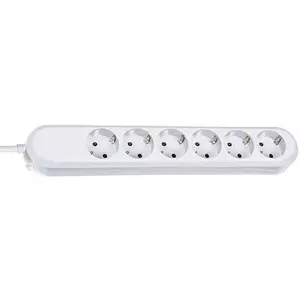 Bachmann SMART 6x Schuko H05VV-F 3G 1.50mm² 16A/3680W 5m pagarinātājs 6 Maiņstrāvas izvade (-s) Balts