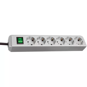 Удлинитель Brennenstuhl Eco-Line 1,5 м, 6 розеток, серый