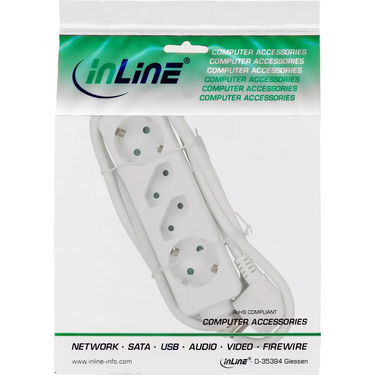 InLine Socket strip 4-way InLine 16445W Photo 3