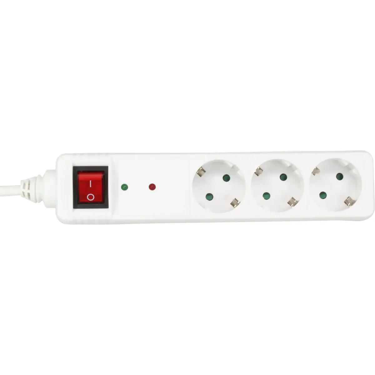InLine CEE 7/3 3-Way Socket Strip with Switch Photo 2