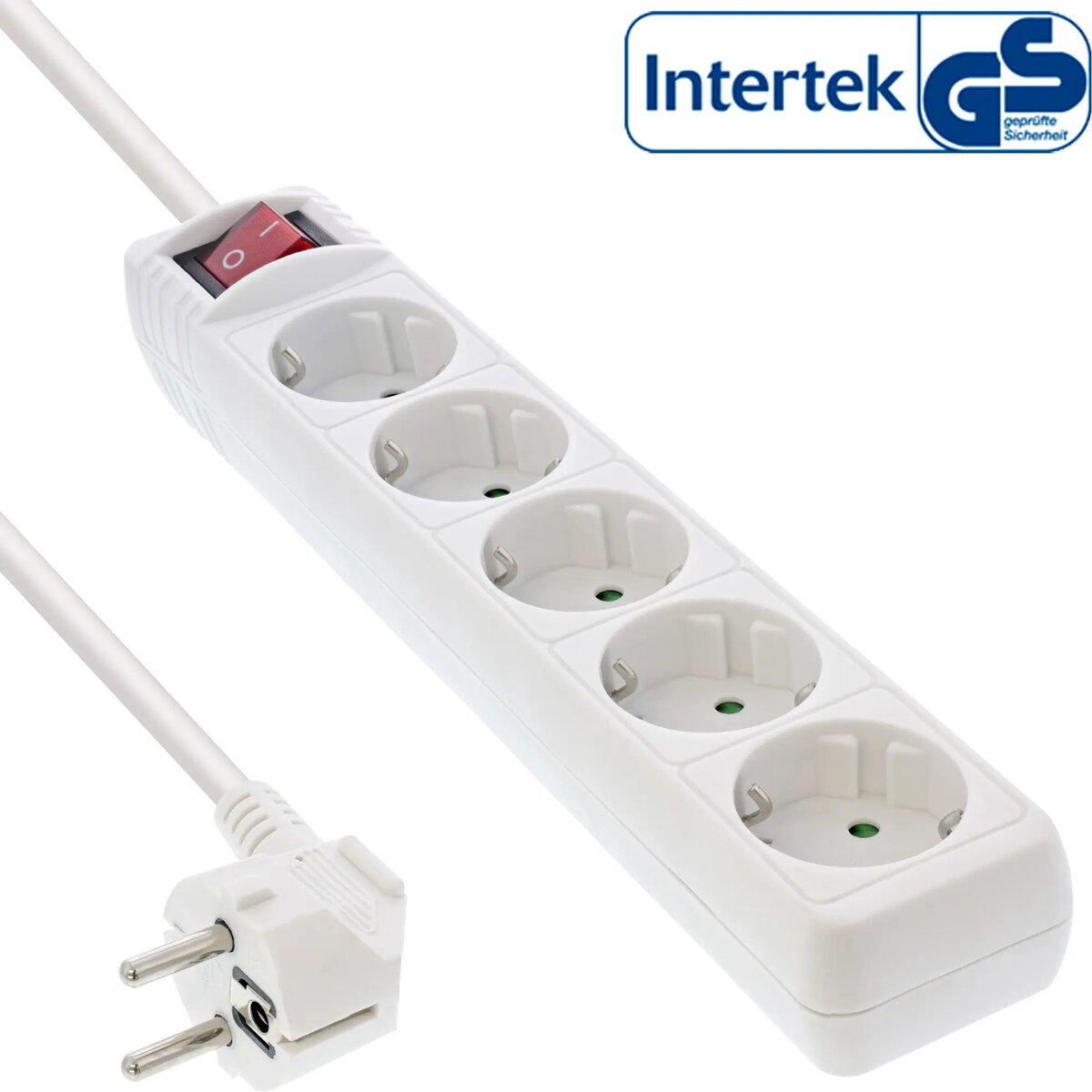 InLine 5 kontaktu strāvas padeves bloks