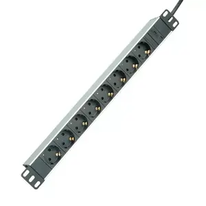 Power Extension ROLINE 19.07.1622 2m 8 AC Outlets Indoor Aluminium