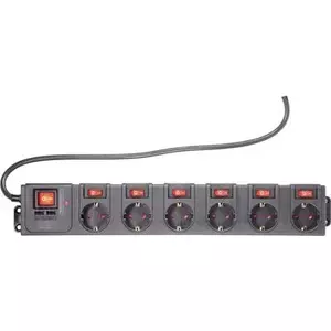 Сетевой фильтр с защитой от перенапряжения Renkforce RF-3313344 черный — 1 розетка
