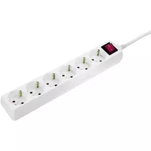 Удлинитель AS Schwabe Multipower Strip 11671 — белый, розетки Schuko с выключателем