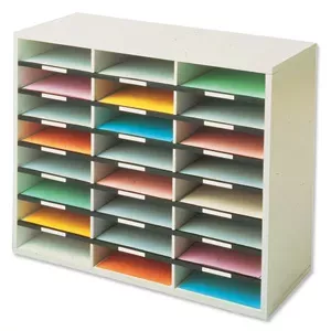 Literature Rack Fellowes 25061 36 Shelves Grey White