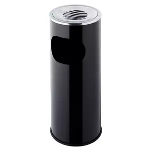 Ashtray Round Plastic Steel Helit H2516095