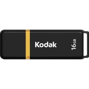 Флеш-накопитель Kodak K100 16 ГБ — USB Type-A 3.2 Gen 1, чтение 100 МБ/с, запись 20 МБ/с, чёрно-жёлтый