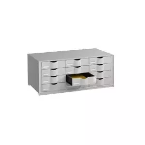 Drawer box Paperflow EO9H4442.02 light grey A4 12 drawers