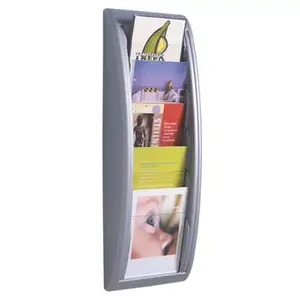 Paperflow K540635 Wall-Mounted Magazine Rack with 5 Shelves Polystyrene Aluminium