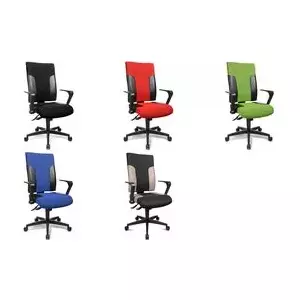 Офисное кресло Topstar TF200 S100 — эргономичное поворотное кресло, регулировка высоты, чёрное