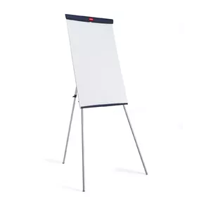Flipchart Easel NOBO Basic Melamine Tripod Non-Magnetic — 680 mm W, height up to 184 cm