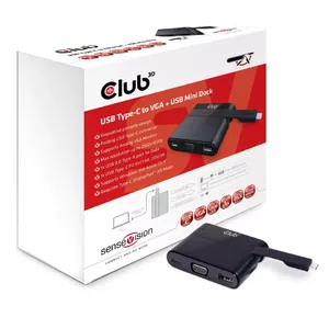 Mini Dock USB Type C to VGA USB 3.0 CLUB3D CSV-1532