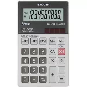 Sharp EL-W211G calculator Pocket Financial Grey