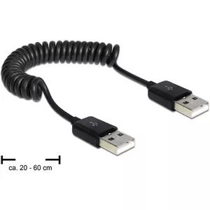 USB Cable DeLOCK 83239 USB 2.0 0.6 m Black