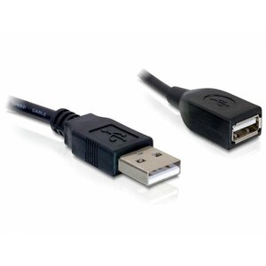 DeLOCK Kabel USB 2.0 Verlaengerung, A/A 15cm S/B USB kabelis 0,15 m Melns
