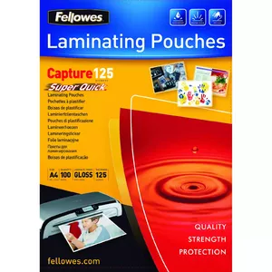 Fellowes SuperQuick A4 Glancēts 125 Micron Laminēšanas Maisiņš