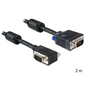 SVGA kabelis DeLOCK 83173 2m VGA D-Sub melns