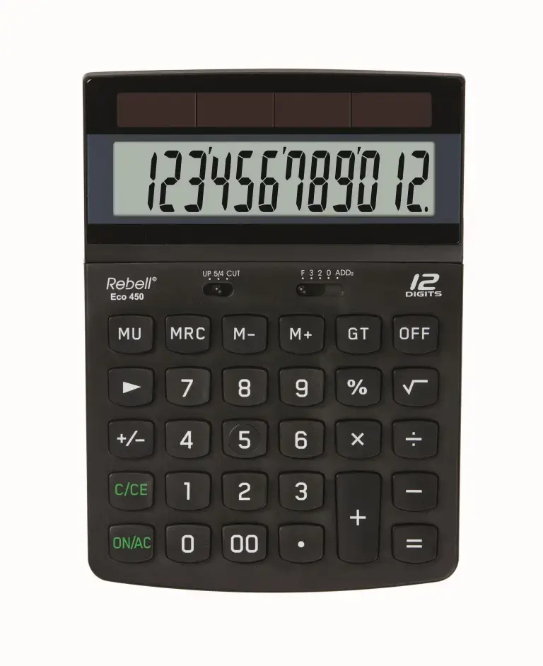 Настольный калькулятор Rebell ECO450 12-разрядный Photo 2